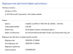 LENOVA OYUN CANAVARI - İ5-7400 3.00 GHZ - GeForce GTX 1050 + SSD