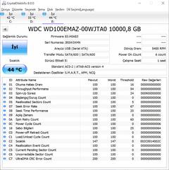 wd elements 10tb hız değerleri ve içindeki harddisk bilgisi