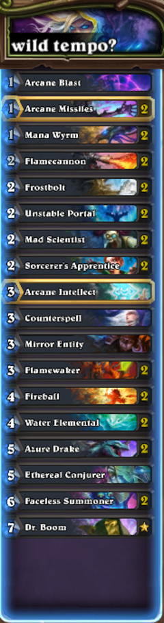  Tempo Mage'de Flamestrike?