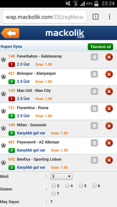  Her gün Bir Kupon Paylaşımı (11 oranlı kupon ve 2 skor tahmini tuttu)