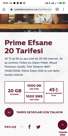 Turktelekom Prime Busines Tarifesi Hakkında