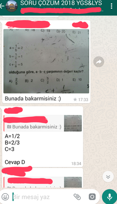 WhatsApp Grubu 2019-...(Yüksek Hedef - Tıp, Diş, Mühendislikler )✔