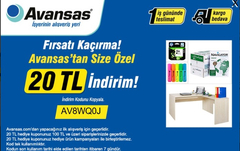  AVANSAS  TL İNDİRİM KODU