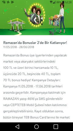 CepteTEB BONUS RAMAZAN KAMPANYASI