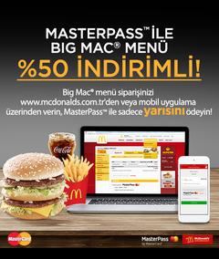  MasterPass ile Big Mac Menü %50 İndirimli