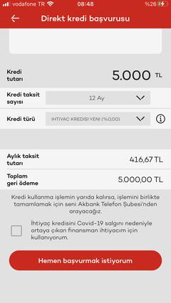 5000 faizsiz kredi AKBANK (KAMPANYA SONA ERMİŞTİR, BİTEN FIRSATLARA TAŞINABİLİR.)