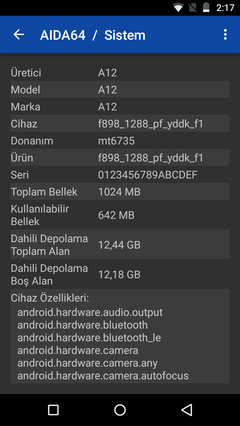 HiKING A12 4.5G / Android 5.1 / ANA KONU 396 Lira