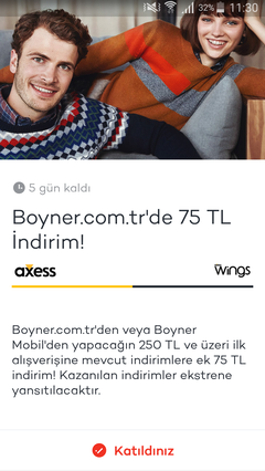 Boyner.com.tr  finansbank kupon kampanyası 150 tl ye 30 tl, 400 tl ye 125 tl indirim+ axess 250 tl ye 75 tl ekstre kart indirimi!!