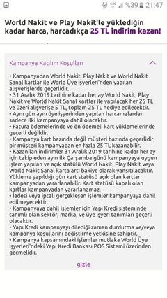 World Nakit,Play Nakit Her 25 TL ve üstü alışverişe 5 TL Toplamda 25TL İade.Yıl sonuna kadar geçerli