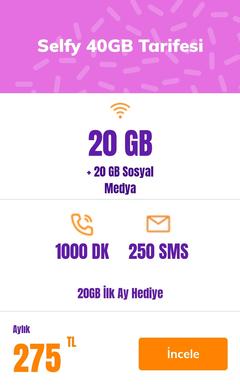 Türk Telekom Selfy den Yepyeni Faturalı Tarifeler! (30 GB + Sınırsız Sosyal Medya 310₺)