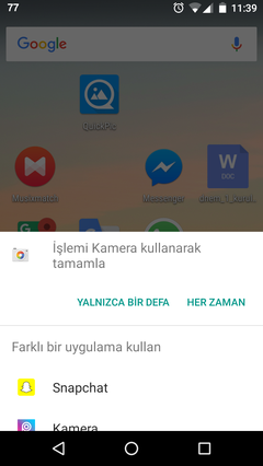  Power tuşuna basınca kamera açılıyor