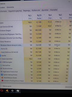 Harddisk Kullanım ve Kaynak İzleyici problemi