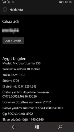 [ANA KONU] 📱 Microsoft Lumia 950 (S808, 5.2