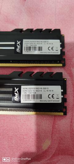 XPG Gammix D10  16GB (2x16GB) DDR4 3200MHz CL16 Siyah Gaming (Oyuncu) Ram