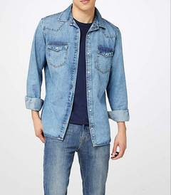 Satıldı****Jack & Jones Erkek Jean Gömlek