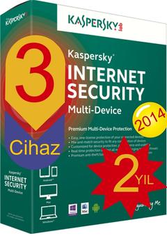  YENİ/ Kaspersky İnternet Security 2014 Türkçe/ 3 Cihaz 1 Yıl 69,90 TL