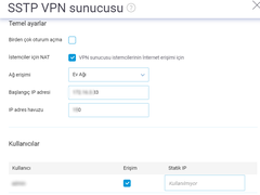 Turknet Port Yönlendirme ve VPN