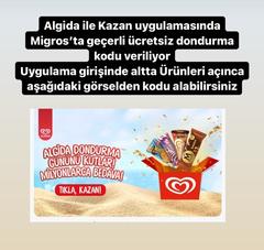 Bedava Algida dondurma (Migros)