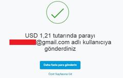  ÇEKİLİŞ SONUÇLANDI - Paypal hesabı olana çekilişle 1.59$ gönderiyorum. (1.21$ oldu)