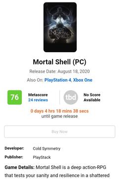 MORTAL SHELL | PlayStation 4 (18 Ağustos 2020)