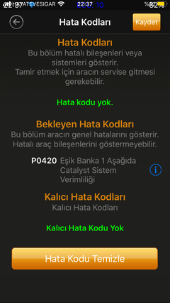 P0420 hata kodu (Katalitik konvertör değişmesine rağmen)