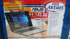 Asus notebook 999 tl Bim 24 Şubat