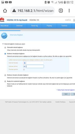  Huawei HG658 v2 TTNET ile kullanmak?