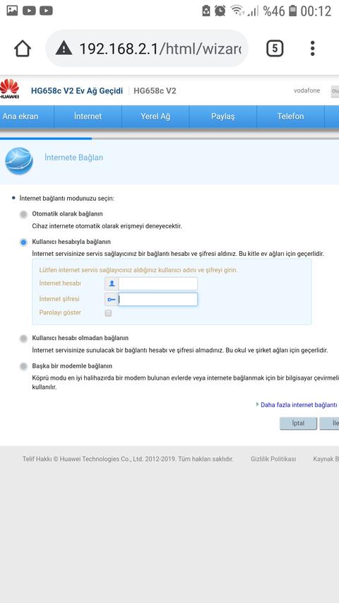 Huawei HG658 v2 TTNET ile kullanmak?