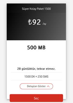 Vodafone dan Yeni Faturasız Hat Alanlara Ve Numara Taşımaya Özel Kolay Paketler!