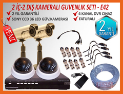  4 KAMERALI FULL GÜVENLİK KAMERA SETİ- DVR KAYIT CİHAZLI ŞOK FİYAT.........360 TL