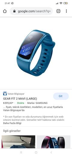 Satılık Samsung Gear Fit 2/Mavi/L (350TL)