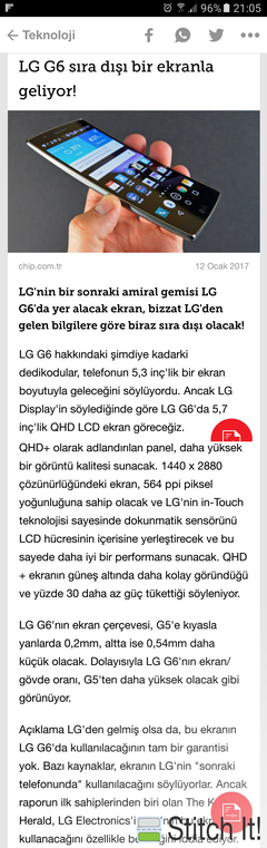 LG G6 modelinde kullanılacak ekran ortaya çıktı