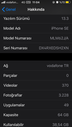 İPHONE SE 64 GB —-SATILDI—-