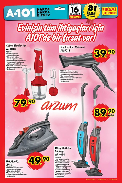 A101 16 Temmuz 2015 Aktüel