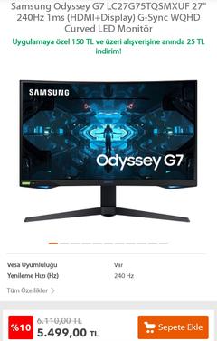 Samsung, kavisi bir adım daha öteye taşıdığı 240 Hz Odyssey G7 monitörlerini piyasaya sürdü