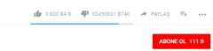 Youtube Like - Dislike Bozuldu.. :)