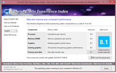  Windows 8.1 Deneyim Değerlendirme Puanı Aracı