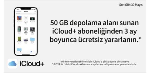3 Ay Ücretsiz iCloud+ 50GB Mediamarkt (Yeni Abone Özel)