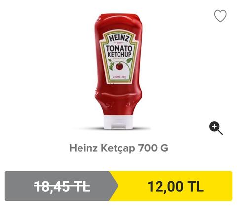 700 gr Heinz Ketçap 12 TL - Migros Sanalmarket