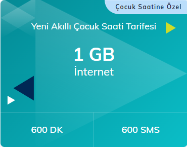 Türk Telekom MediaMarkt Akıllı Saat 1 GB Tarifesi (26₺)