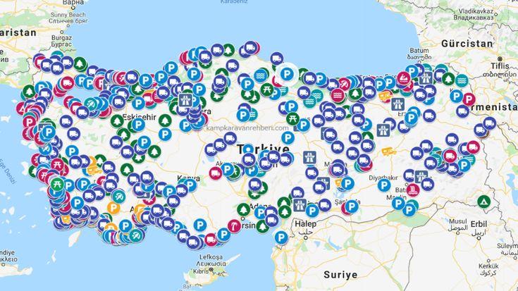 Türkiye Kamp Alanları Haritası Yayında!