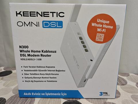 [SATILDI] Keenetic Omni DSL N300 VDSL2/ADSL2+ Modem Router