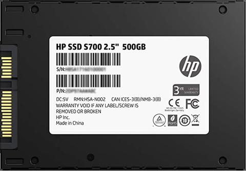 HP S700 500Gb 550/480Mb/S Sata 3 2.5" Ssd 2Dp99Aa