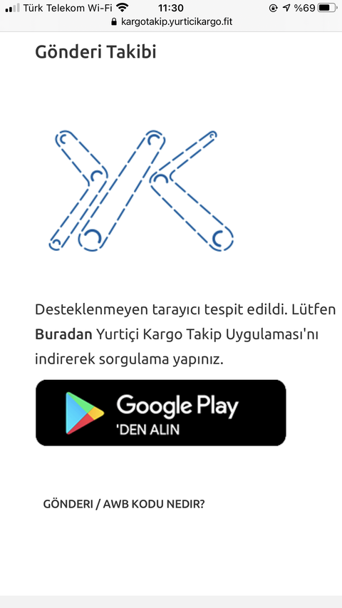 INFO diye bir yerden gelen ilginç kargo sms’i