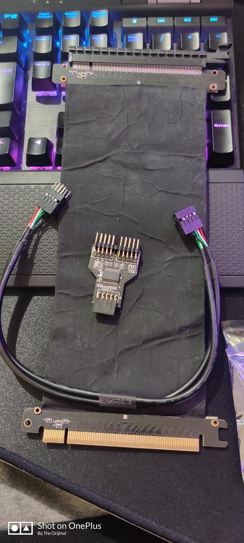 PCI EXPRESS 16X RİSER KABLO VE ANAKART USB ÇOKLAYICI