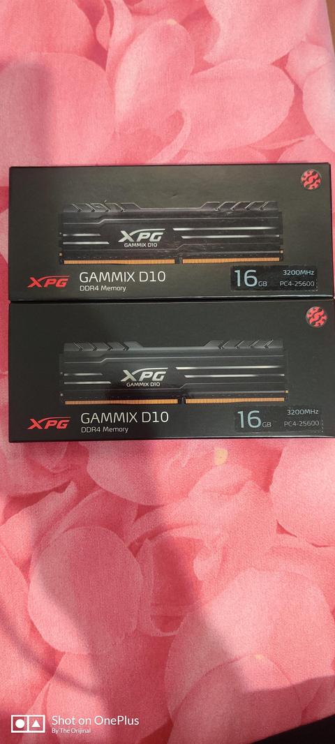 XPG Gammix D10  16GB (2x16GB) DDR4 3200MHz CL16 Siyah Gaming (Oyuncu) Ram