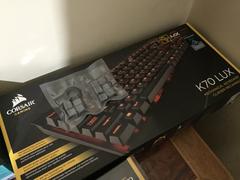 SIFIR SAYIN! CORSAIR K70 LUX RED LED CHERRY MX BLUE MEKANİK KLAVYE