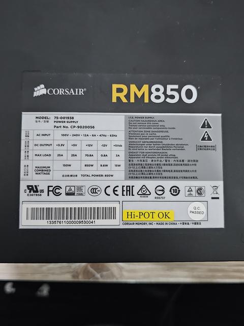 Corsair RM850 850W 80+ Gold PSU - 1750 TL (Kabloları Yok)
