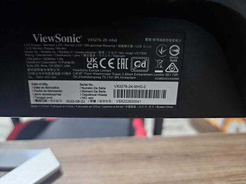 VIEWSONIC 32" 2K 75Hz IPS HDMI DP ULTRA İNCE ÇERÇEVESİZ MONİTÖR