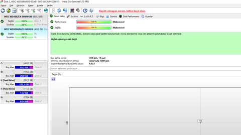 Wd blue 1 tb +  green 500 gb = 230 tl (satıldı)